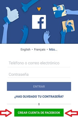 facebook crear cuenta